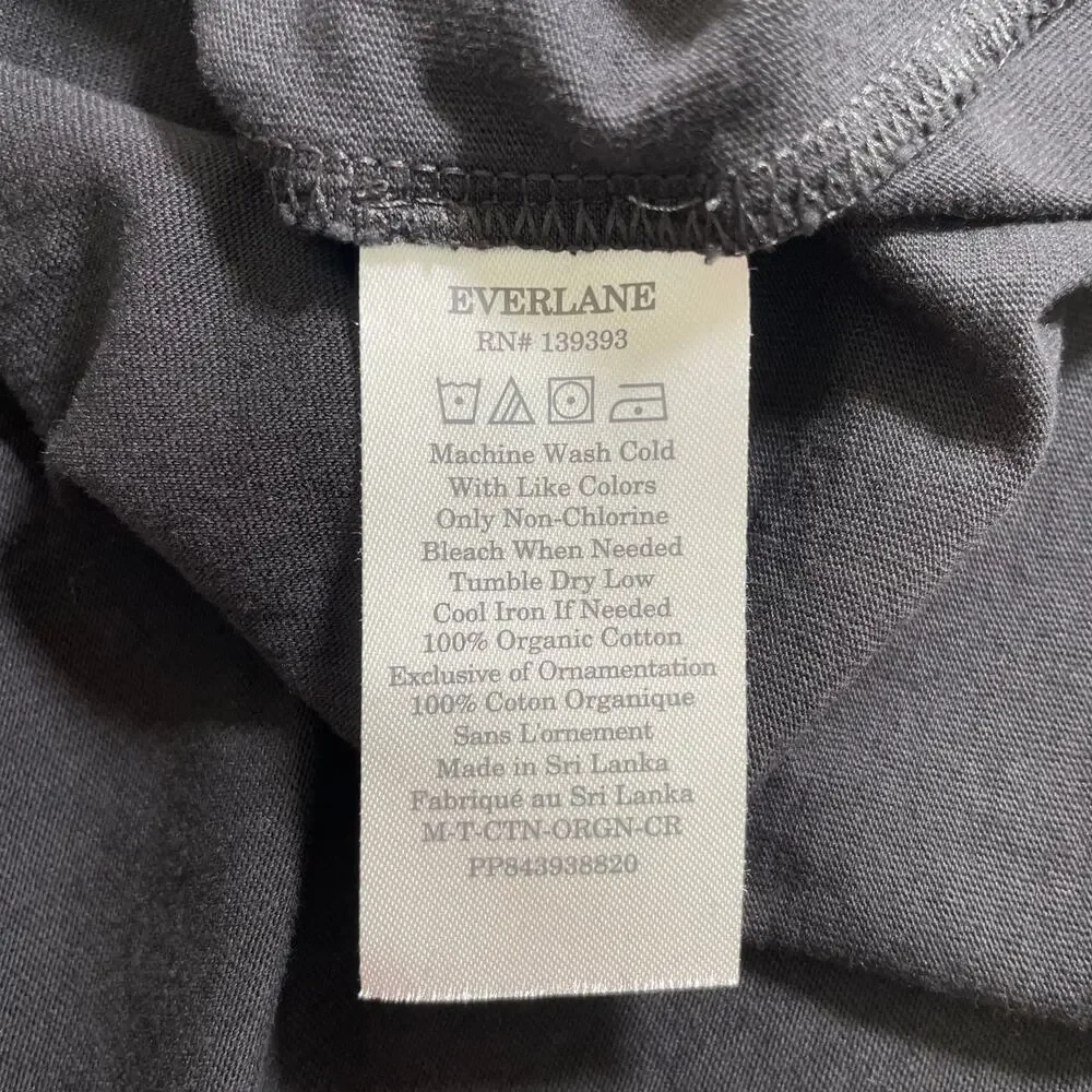EVERLANE New Men's Organic Cotton Short Sleeve Crew Neck T Shirt Black Size XL - Picture 7 of 8